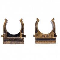 Крепеж-клипса для трубы 16мм (пластм.), бронза, BTK1-16-25